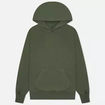 Мужская толстовка Uniform Bridge Basic Dyeing Hoodie, цвет оливковый, размер M