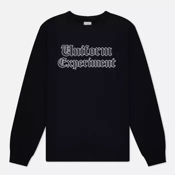 Мужская толстовка uniform experiment Gothic Logo Crew Neck, цвет чёрный, размер L