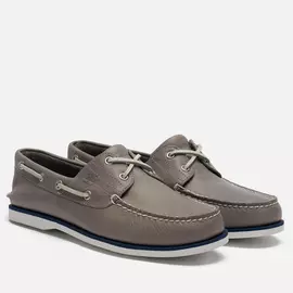 Мужские ботинки Timberland 2-Eye Classic Leather, цвет серый, размер 41.5 EU