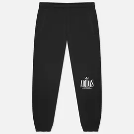 Мужские брюки adidas Originals Trefoil Script, цвет чёрный, размер XS