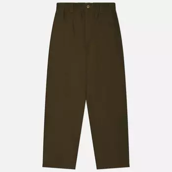 Мужские брюки Butter Goods Wide Leg Twill, цвет зелёный, размер XXL