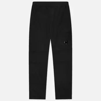 Мужские брюки C.P. Company Flatt Nylon Regular Cargo, цвет чёрный, размер 46