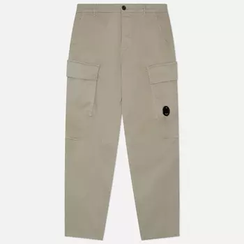 Мужские брюки C.P. Company Stretch Sateen Loose Cargo Side Pockets, цвет бежевый, размер 46