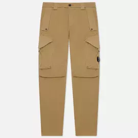 Мужские брюки C.P. Company Stretch Sateen Garment Dyed Lens Utility, цвет бежевый, размер 46