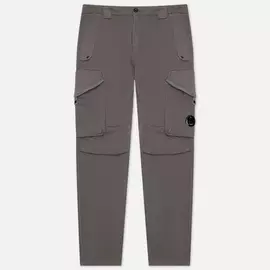 Мужские брюки C.P. Company Stretch Sateen Garment Dyed Lens Utility, цвет серый, размер 52