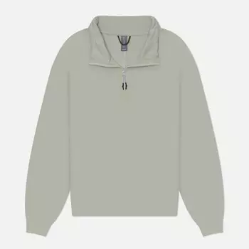 Мужская толстовка UNAFFECTED Stand Collar Half Zip, цвет зелёный, размер L