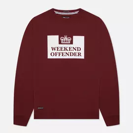 Мужская толстовка Weekend Offender Penitentiary AW21, цвет бордовый, размер XL
