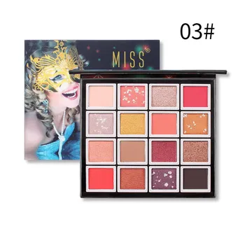 MISS ROSE 16-в-1 Изысканный набор теней для век для девочек Перламутровые матовые тени для век без пятен и не разлетающихся теней для век 01#