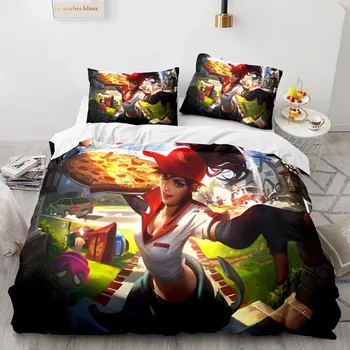 3D-принт League of Heroes Комплект постельного белья Single Twin Full Queen King Size Игровой комплект постельного белья Anime Aldult Kid Bedroom Пододеяльник Наборы A 70x133cm 2pcs