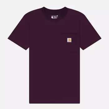 Женская футболка Carhartt Loose Fit Heavyweight K87 Pocket, цвет фиолетовый, размер XS