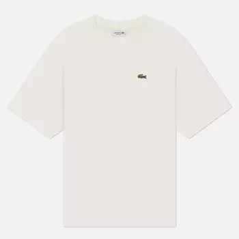 Женская футболка Lacoste Oversized Double Face Pique, цвет белый, размер XL