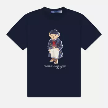 Женская футболка Polo Ralph Lauren Polo Bear Coat, цвет синий, размер XS