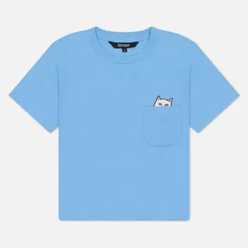 Женская футболка RIPNDIP Lord Nermal Cropped Baby, цвет голубой, размер M