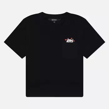 Женская футболка RIPNDIP Nermal Loves Cropped Baby, цвет чёрный, размер S