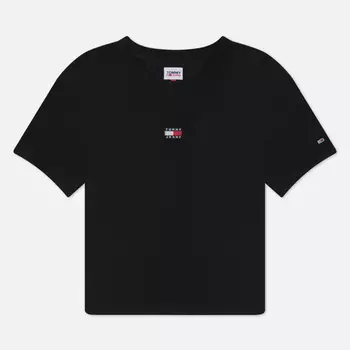 Женская футболка Tommy Jeans Classics XS Badge, цвет чёрный, размер M