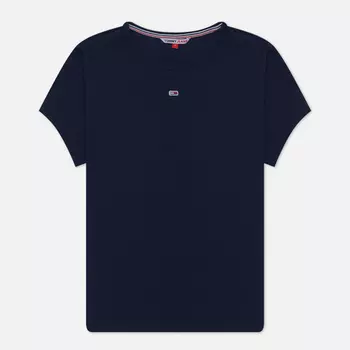 Женская футболка Tommy Jeans Essential Rib, цвет синий, размер M