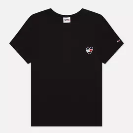 Женская футболка Tommy Jeans Regular Homespun Heart, цвет чёрный, размер L