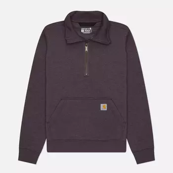 Женская толстовка Carhartt Relaxed Fit Midweight Half Zip, цвет фиолетовый, размер L
