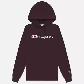 Женская толстовка Champion Big Logo Slim Fit Hoodie, цвет фиолетовый, размер S
