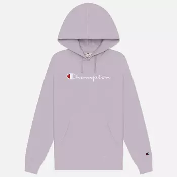 Женская толстовка Champion Big Logo Slim Fit Hoodie, цвет фиолетовый, размер XS