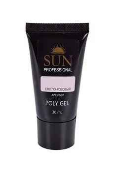 Полигель SUN Professional д/наращивания/дизайна/укрепления ногтей PG07 розовый 30 мл