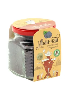 Напиток чайный Иван-чай Карельский с ягодами черники, 40 г, стекл банка