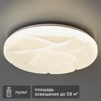 Светильник настенно-потолочный светодиодный Lumin Arte Lotus CLL52 90 Вт с пультом управления 58 м регулируемый белый свет цвет белый
