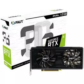 Видеокарта PCI-E Palit GeForce RTX 3060 DUAL (NE63060019K9-190AD) 12GB GDDR6 192bit 8nm 1320/15000MHz HDMI/3*DP