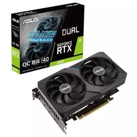 Видеокарта PCI-E ASUS GeForce RTX 3050 Dual OC (DUAL-RTX3050-O8G) 8GB GDDR6, 128bit, HDMI, 3*DP