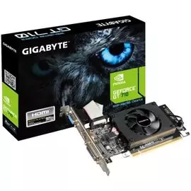 Видеокарта PCI-E GIGABYTE GeForce GT 710 (GV-N710D3-2GL 2.0) 2GB DDR3 64bit 28nm 954/1600MHz DVI-D/HDMI/D-Sub