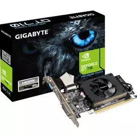 Видеокарта PCI-E GIGABYTE GeForce GT 710 GV-N710D3-2GL 2GB Low Profile GDDR3 64bit 28nm 954/1800MHz DVI(HDCP)/HDMI/VGA RTL