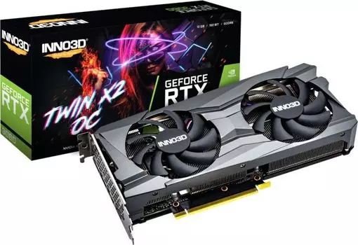 Видеокарта PCI-E Inno3D GeForce RTX 3060 TWIN X2 OC (N30602-12D6X-11902120H) 12GB GDDR6 192 bit 8nm HDMI/3*DP