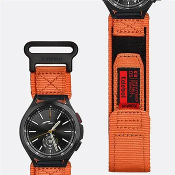 Нейлоновый ремешок из холста 20 мм 22 мм для Samsung Galaxy Watch 4 5 6 Pro, ремешок для умных часов Huawei Amazfit GTS/4/2/2S/, аксессуары для металлического ремешка с металлической петлей для занятий спортом на открытом воздухе 22mm синий