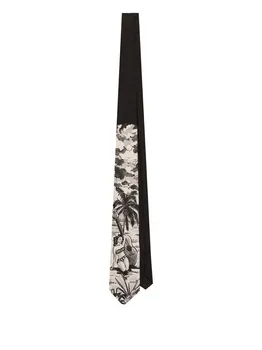Галстук с принтом DOLCE & GABBANA, черный