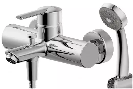 Смеситель Bravat Varuna F6134187CP-B для ванны с душевым гарнитуром