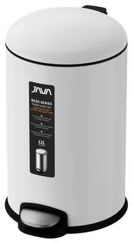 Мусорное ведро Java S-885-12W с микролифтом 12 л белое