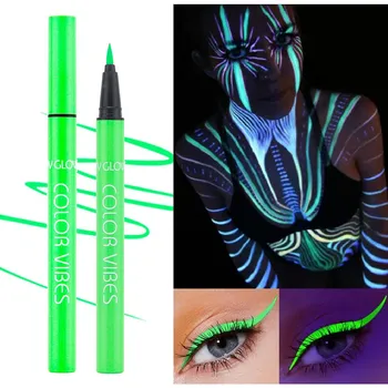 Цветная флуоресцентная подводка для глаз Matte Glow Bright Liquid Eyeliner Painted Face Color Водостойкая, устойчивая к поту, стойкая и быстросохнущая 01#