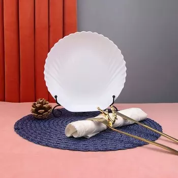 ARYA HOME COLLECTION Тарелка глубокая из опалового стекла Shell