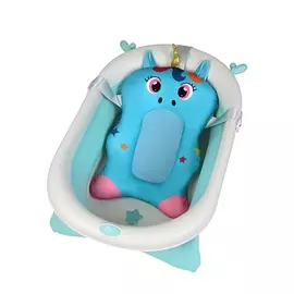 LALA-KIDS Матрасик для купания новорожденных "Единорог", бирюзовый