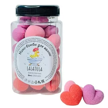 LALATULA Бомбочки для ванн набор минисердец в банках 320.0