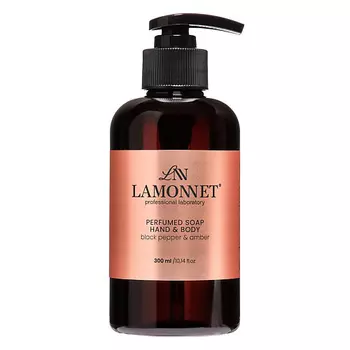 LAMONNET Жидкое мыло для рук и тела парфюмированное. Черный перец и амбра 300.0