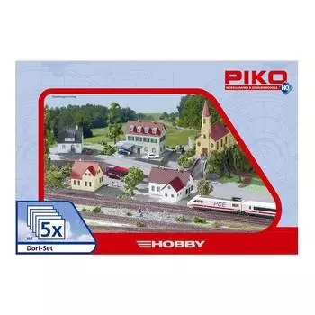 PIKO Элемент железной дороги Набор строений 5 в 1 "Город"