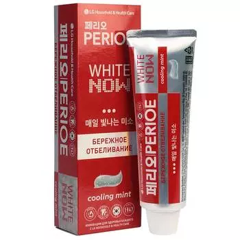 Perioe Зубная паста отбеливающая white now cooling mint охлаждающая мята, 100 г