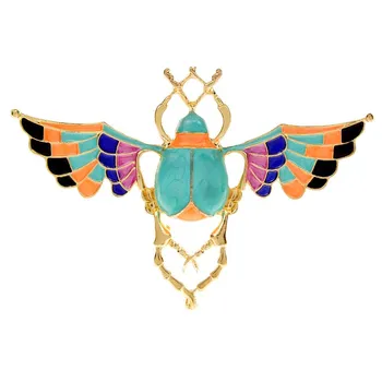 Blucome Enamel Beetle Brooches for Women Insect Pin Fashion Bug Designaccessories High Quality New 2022 серебряный