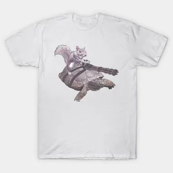 T Shirt Women Swag Squirrel Gamer Military Humor Harajuku Print Kawaii Tshirt Summer Short Sleeve Female T-Shirt Top Tee S розовый