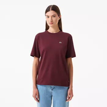 Женская футболка Lacoste Loose Fit из мягкого хлопка
