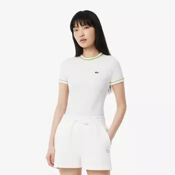 Женская хлопковая футболка Lacoste