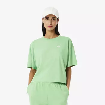 Женская футболка Lacoste из хлопка
