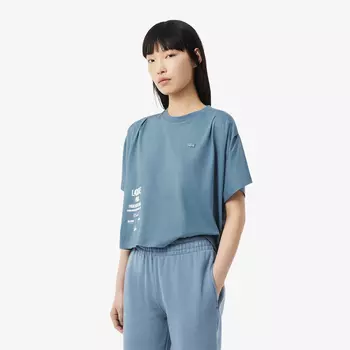Женская футболка Lacoste из хлопка