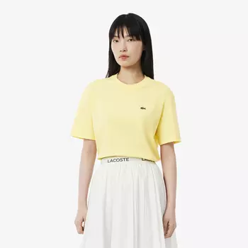 Женская футболка Lacoste Loose Fit из мягкого хлопка